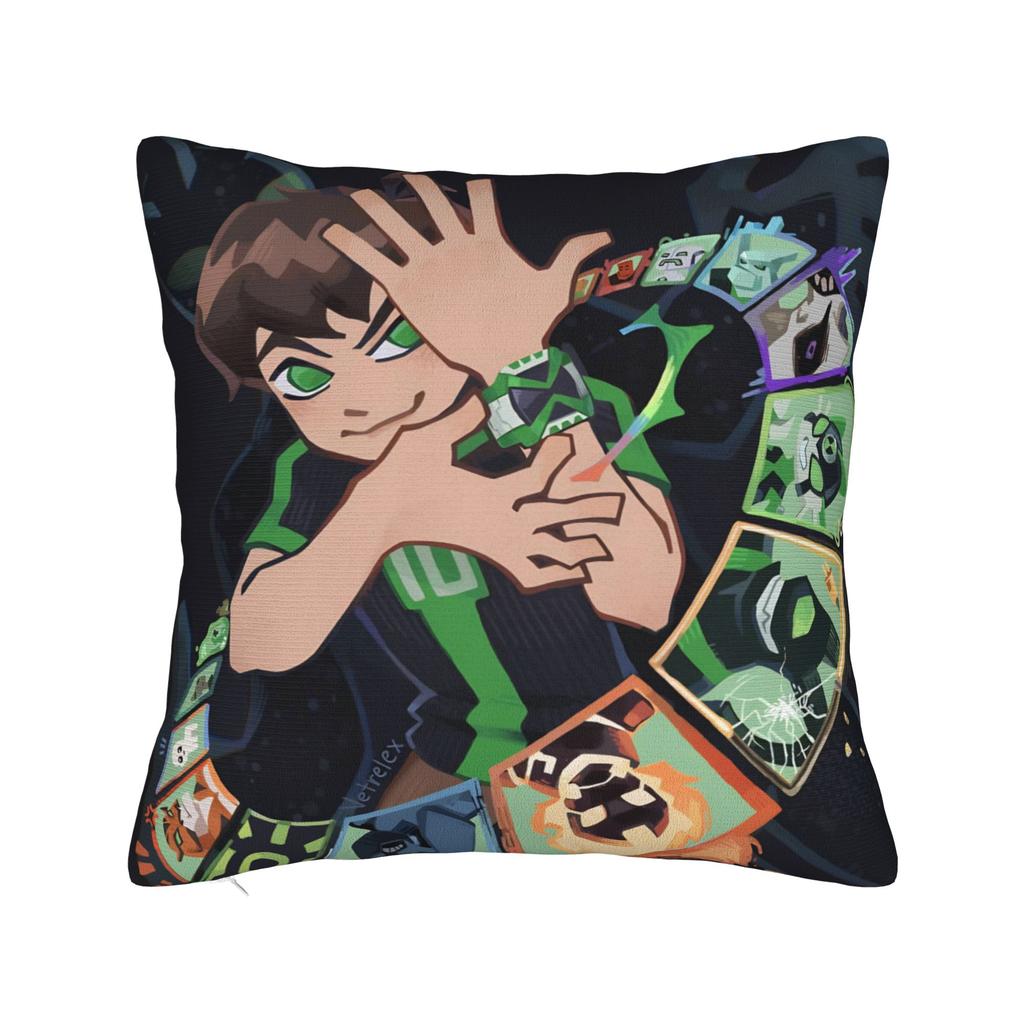 Ben 10 Anime Pillow Covers Merch Printing Cushion Cover Decorations Throw Pillow Case Cover Sofa Multiple Sizes