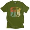 Retro Square Pi Symbol Gift T Shirt Men Cotton Tshirt Leisure Tee Short Sleeves Math Equations Teacher Geek T-shirts Loose Fit