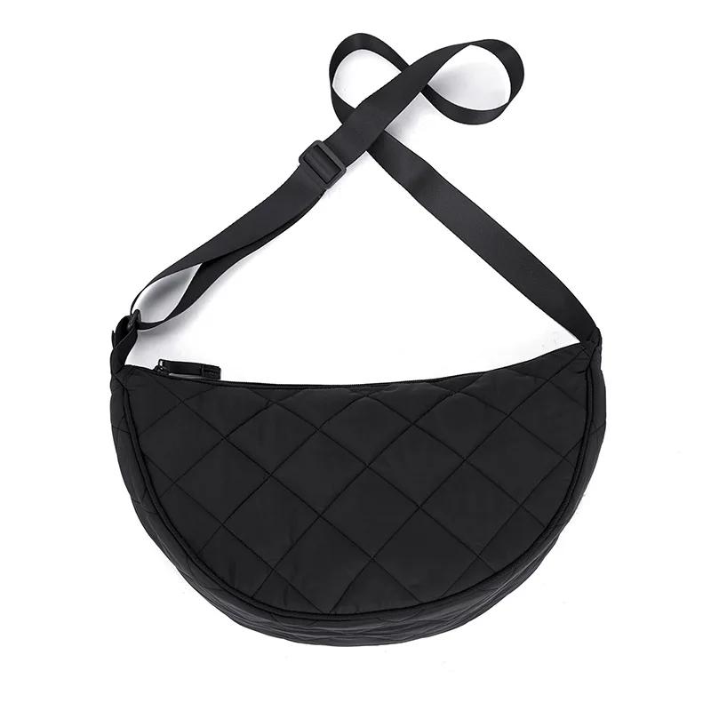 Quilted Plaid Women's Hobos Shoulder Bags Travel Shopping Ladies Crossbody Bag Large Capacity Nyl Female Handbags Purse