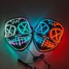 High Quality Rave Mask Decor Cosplay Purge Mask Halloween Horror Led Luminous Mask For Makeup Prom Party Cosplay Costume