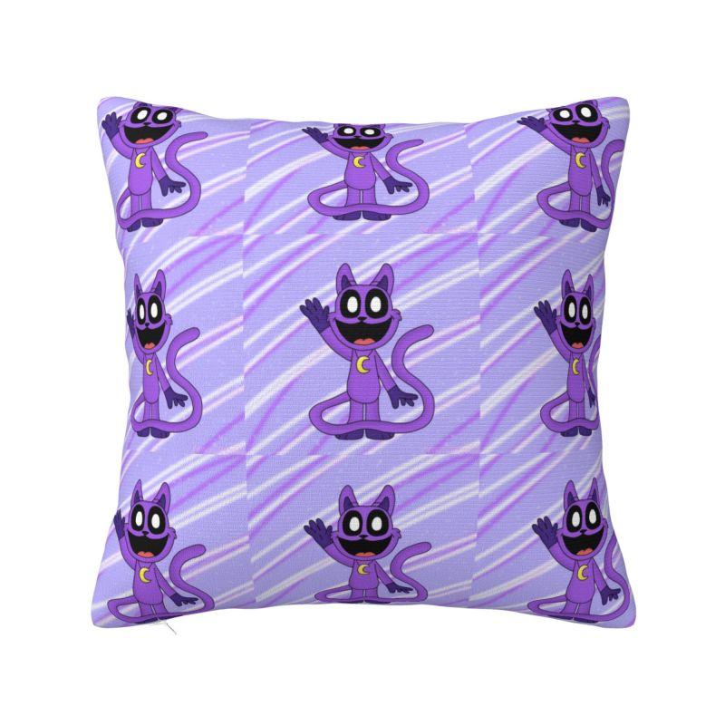 Smiling Critters Catnap Pillow Home Decor Kawaii Outdoor Cushions Square Pillowcase 30x30cm 12x12in