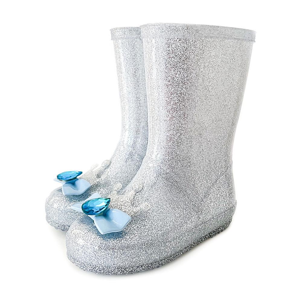 MINI DD2026 Children's Princess Rain Boots - Waterproof, Anti-slip, Mid-calf Shoes for Toddlers & Girls