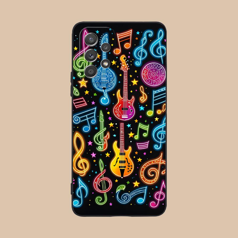 

Musical Note Staff Mobile Phone Case for Samsung Galaxy M55 54 42 35 34 33 32 23 22 15 14 13 12 F55 5G Colorful Cover Cellphones Galaxy M55