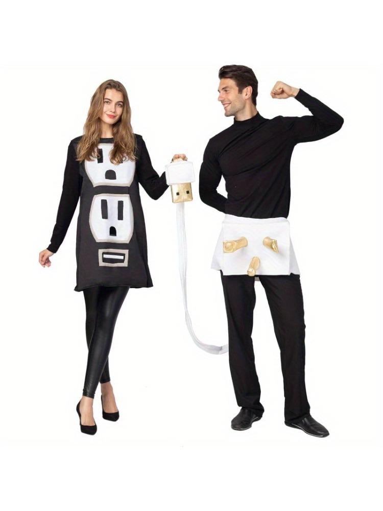 Spooktacular Creations Costume di Halloween Spina e Presa per Adulti, Costume di Coppia Spina e Presa Costume USB