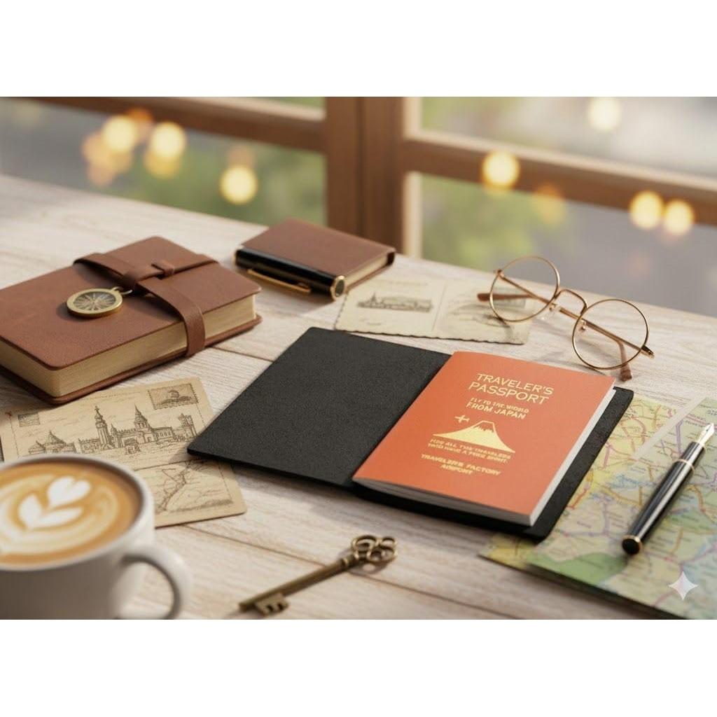 TRAVELER'S FACTORY Narita Airport Limited Traveler's Note Passport Size Black