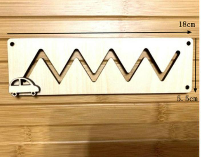 Hand-Painted DIY Busy Board: Educational Wooden Gears & Clock Ornament for Teaching and Decoration