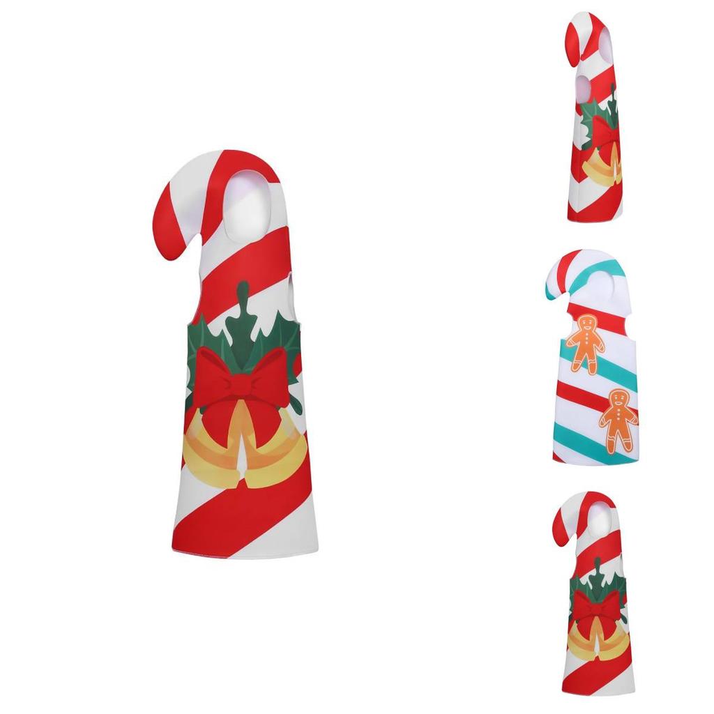 Christmas Theme Gingerbread Man Costume For Kids With Candy Cane Cosplay For Holiday Role Play