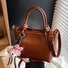 Niche Retro Portable Bucket Bag Women's Autumn New Simple Fashion Casual Shoulder Messenger Bag