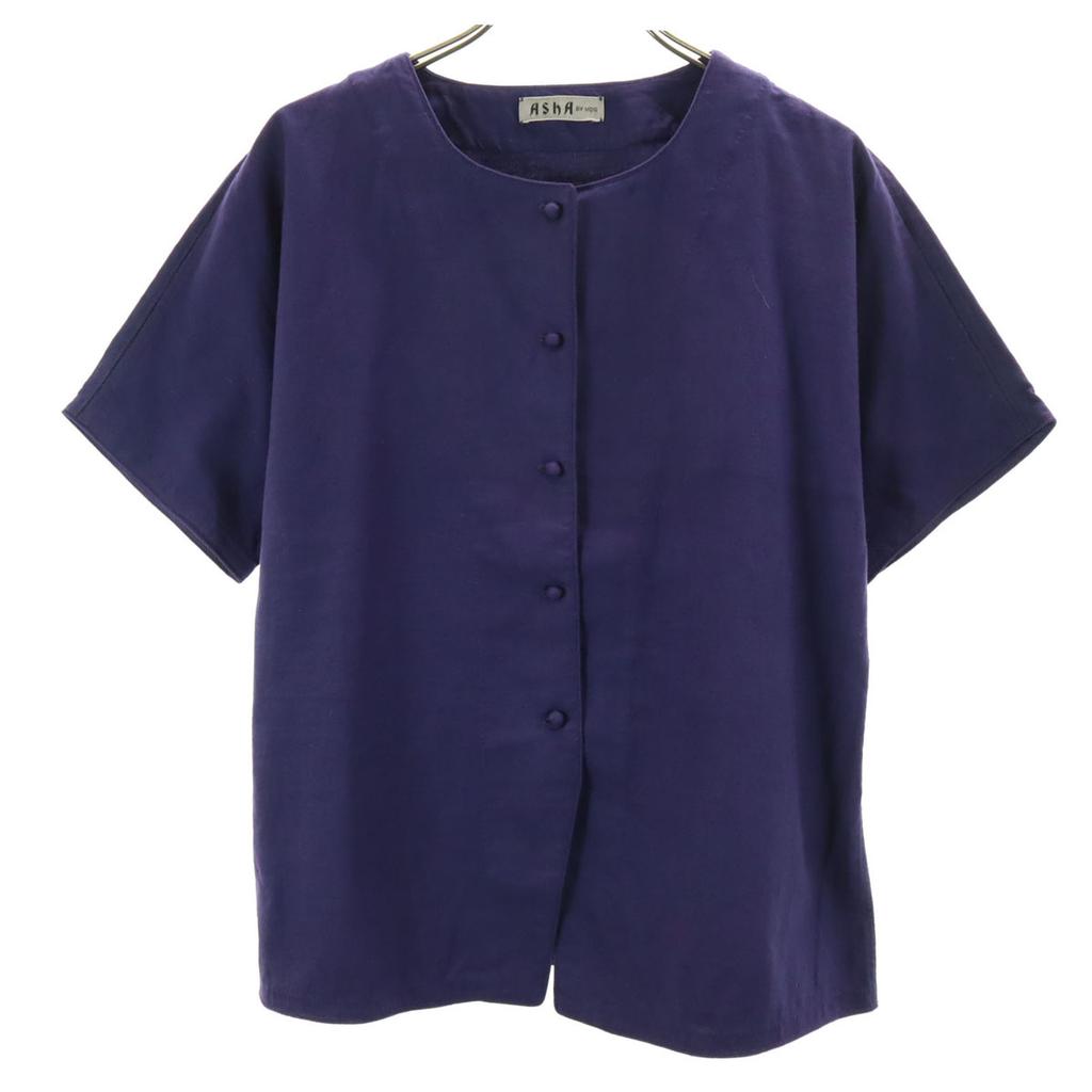 ASHA BY MDS 90s Short sleeve No color shirt purple Isseimi Sunburn Women Used