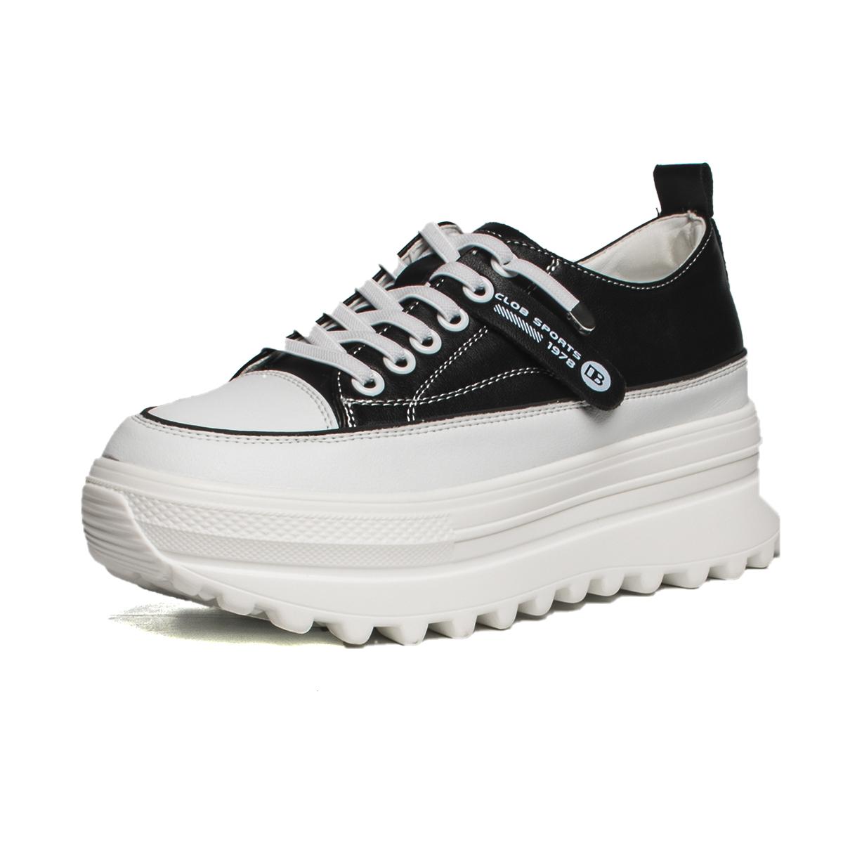 

Fujin/5,5 см, туфли на танкетке из натуральной кожи, массивные кроссовки, белые повседневные удобные дышащие весенне-осенние туфли 39