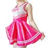 LittleForBig Unisex Sleeveless Dress [Sparkle Metallic] Cheerleader Skirt, Shiny Rose, Size M