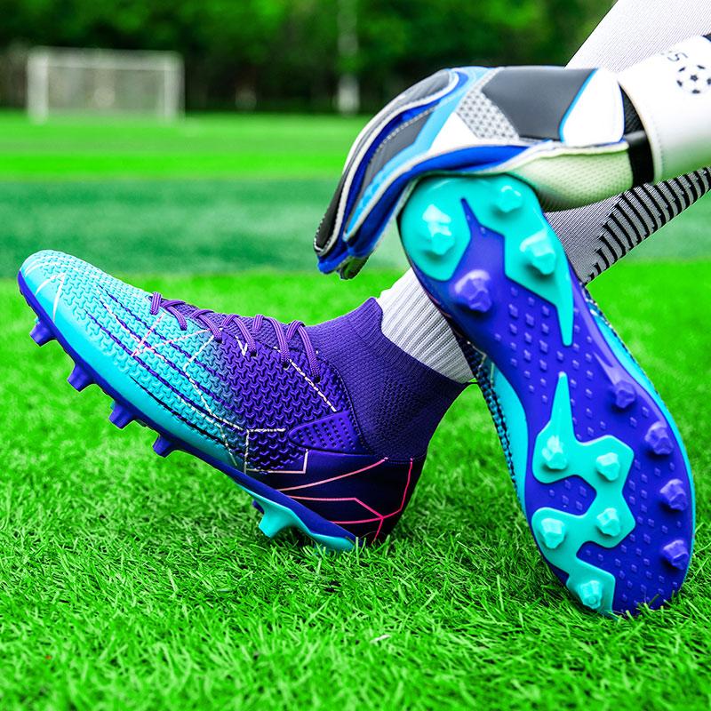 35-47 Men's Large-scale Football Shoes Long Nail Anti-slip and Wear-resistant TPR Artificial Corthiro Outdoor Youth Football Shoes