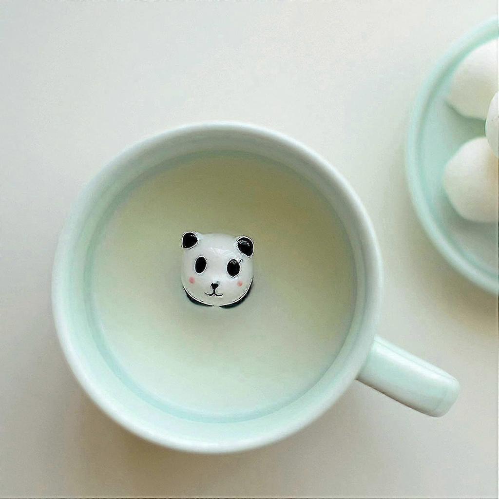 3D Cartoon Animal Ceramic Coffee Mug with Panda Design