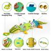 Baby Infant Sensory Musical Stuffed Animal Toys with Crinkle, Rattle and Multi-Textures, Tummy Time Toys for 0-12 Months Newborn Crocodile & Alligator