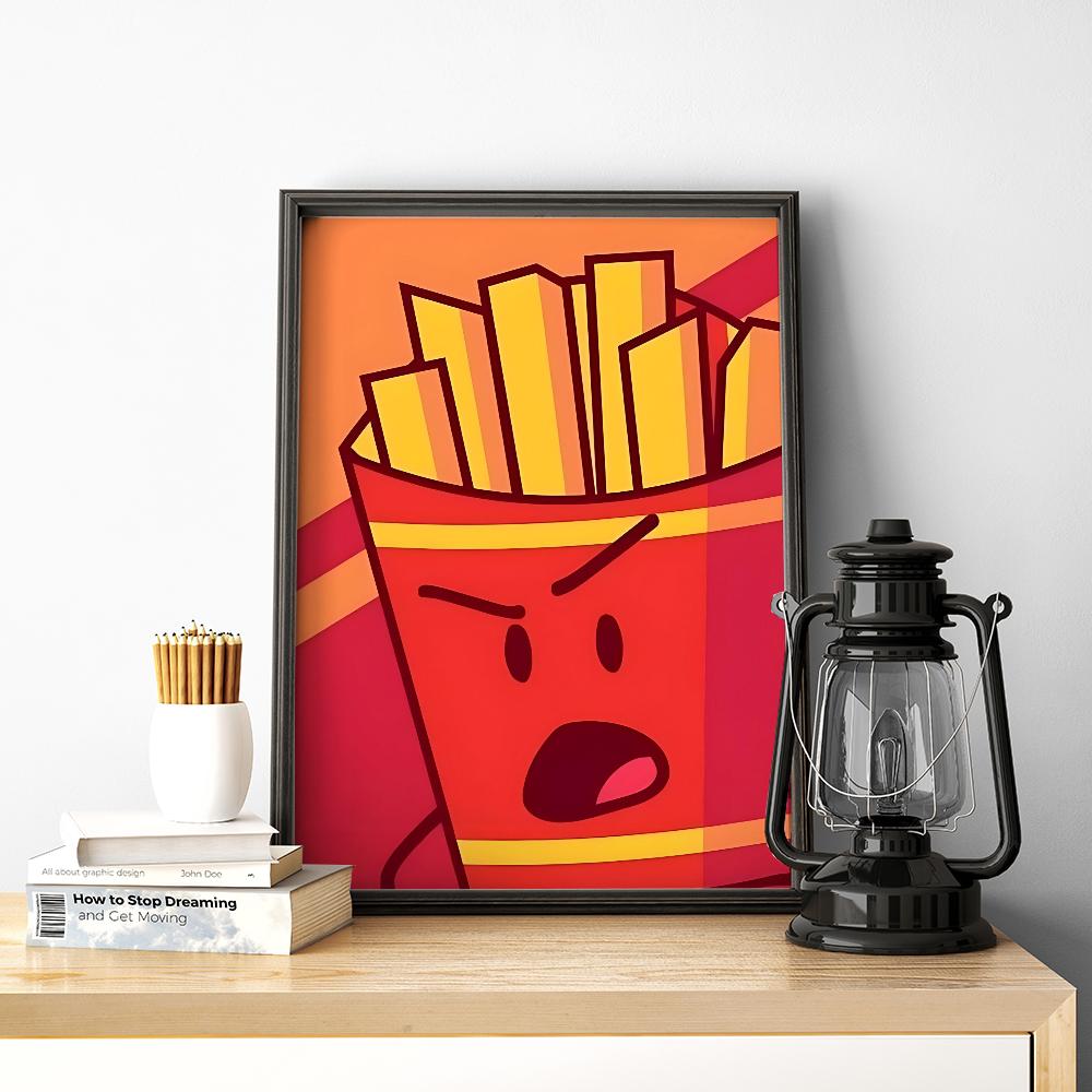 1pc Popular Interesting Cartoon Bfdi Battle For Dream Island Poster HD Poster Home Room Bar Cafe Decor Art Wall Painting Picture