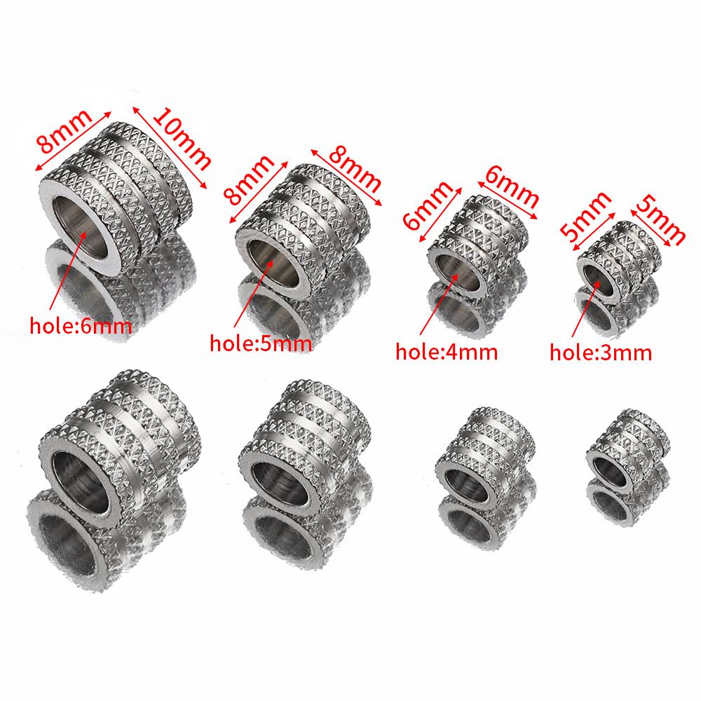 

20pcs Stainless Steel Loose Bead Big Large Hole Spacer Beads Charm Pendants for DIY Bracelet Necklace Jewelry Making Supplies 5mm-Hole 3mm