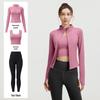 Juyitang Spring & Autumn Seamless Yoga 3-Piece Set: Slim-Fit Fitness & Running Outfit