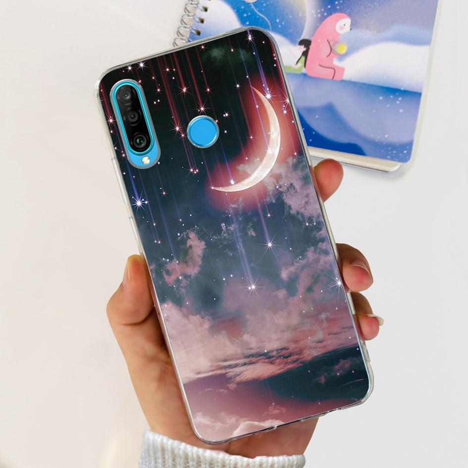 For Huawei P30 Lite Case MAR-LX1M MAR-L21A MAR-LX1A Cute Astronaut Cover Clear Silicone Bumper For Huawei P30 Pro Lite P 30 Capa