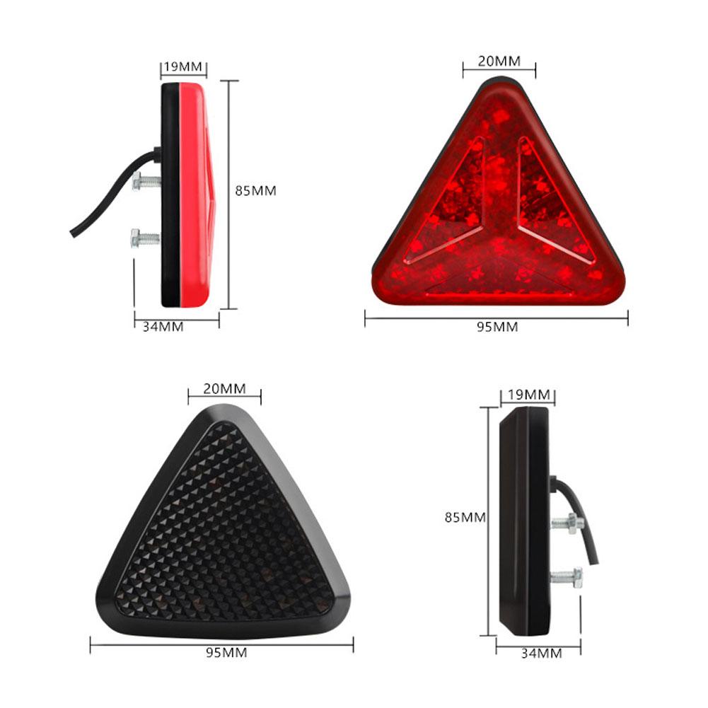 Car Rear Stop Tail Lamp Triangle Style Warning Tailer Lights Auto Tail Warning Brake Signal Lamp Rear Tail Light for Car Warning