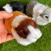 Realistic Hamster Figurines Plush Toys Lifelike Guinea Pig Soft Stuffed Animal Figurine for Kids Birthday Gift