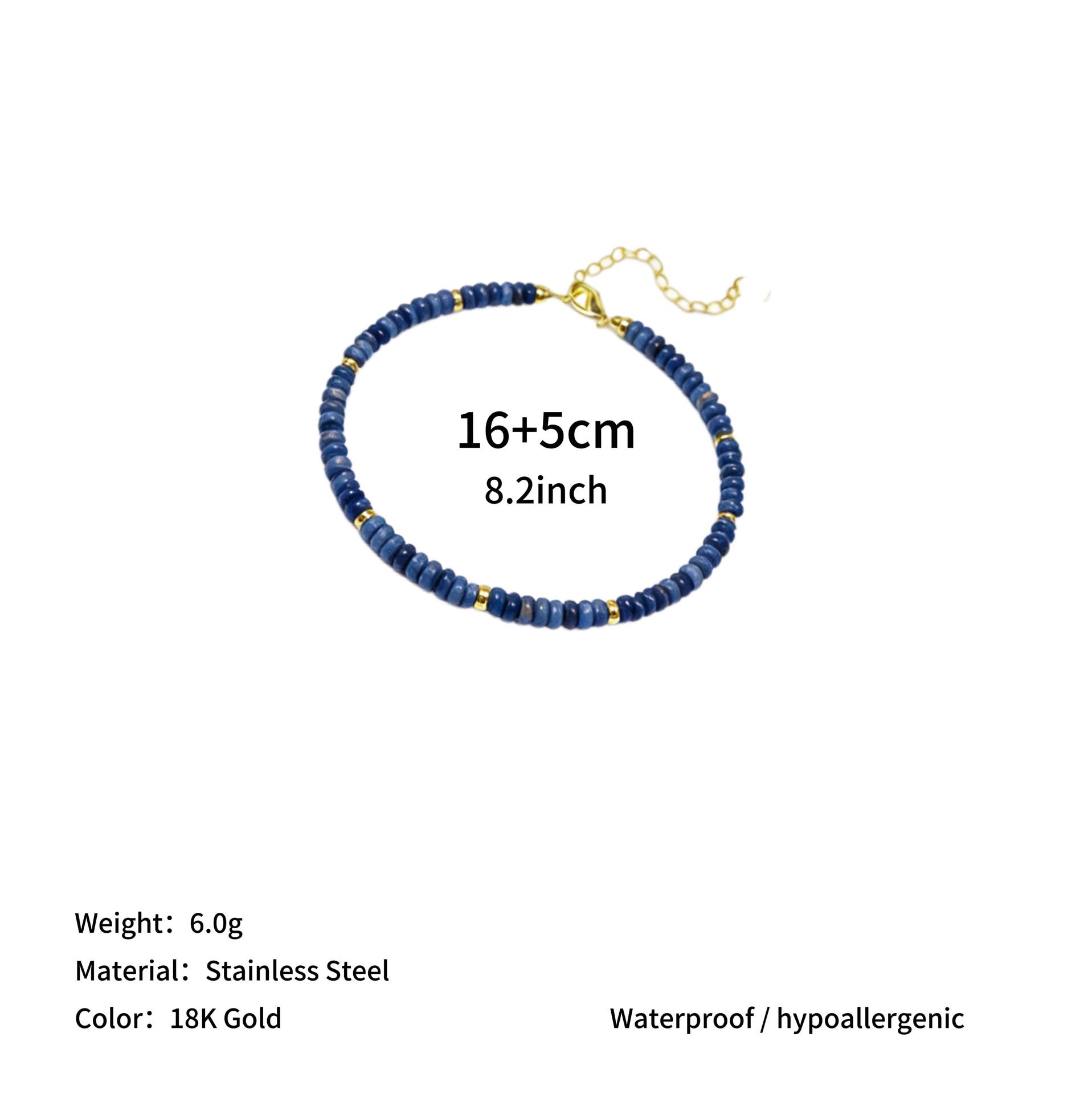 Красочный Богемный Набор Модной Бижутерии: Ожерелье и браслет из натурального камня и тигрового глаза