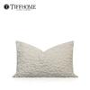 TiffHome Luxury Soft Plush Velvet Lumbar Pillow 3D Wavy Texture Cushion Case Decorative Pillows for Car Seat Office Home Decor