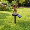 Decoración Temática de Naturaleza Salvaje Luz Solar de Jardín Sasquatch, Luz Estatua con Estaca, Adorno Exterior Impermeable para Camino de Jardín, Patio, Césped, Porche