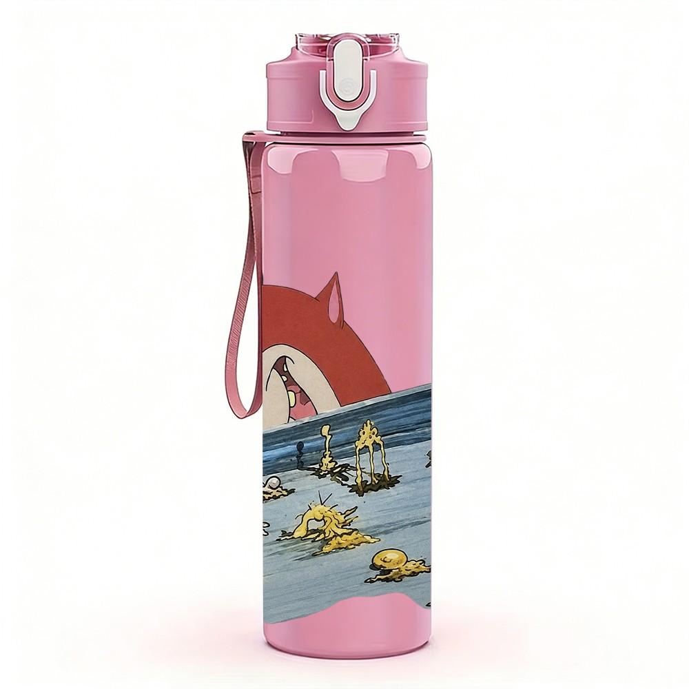 1PC Duck Sailboat Water Scene 750ml sports water bottle leakproof straw lid outdoor office home