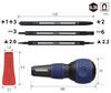 VESSEL Ball Grip Interchangeable Screwdriver for Home Use Can Turn 7 Types of and (Blue) - Screws Phillips, Slotted, Triangular. 220W-BC3B