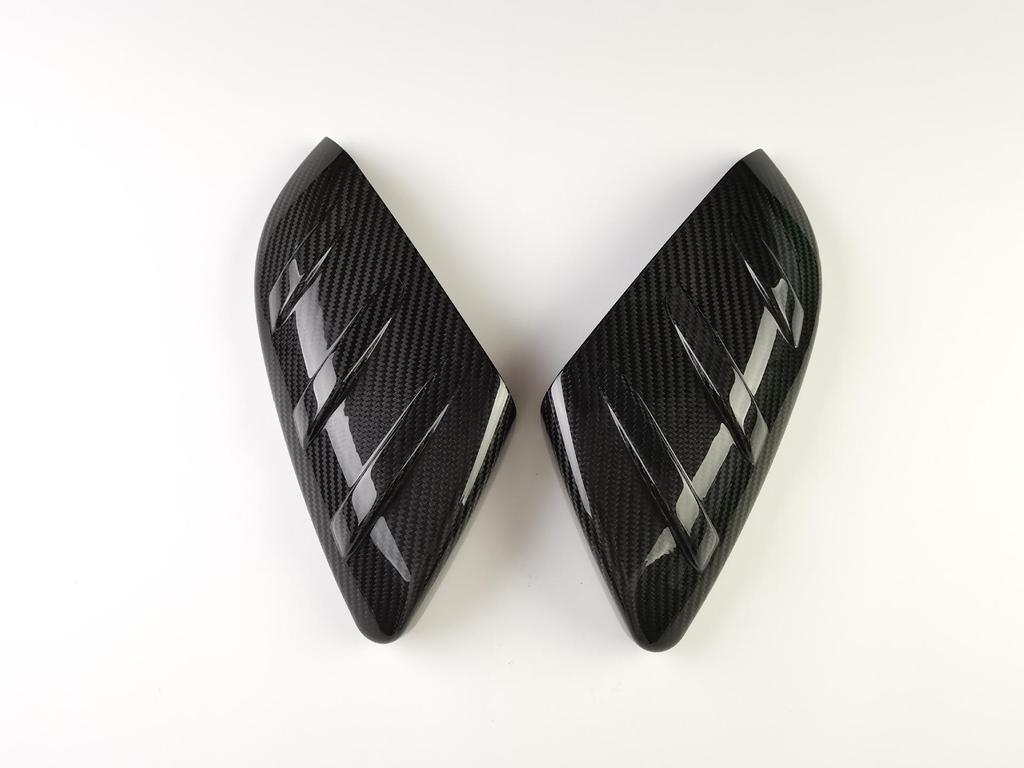 Carbon Fiber Rearview Mirror Cover for 10th Gen Honda Civic - Dry Carbon Exterior Enhancement