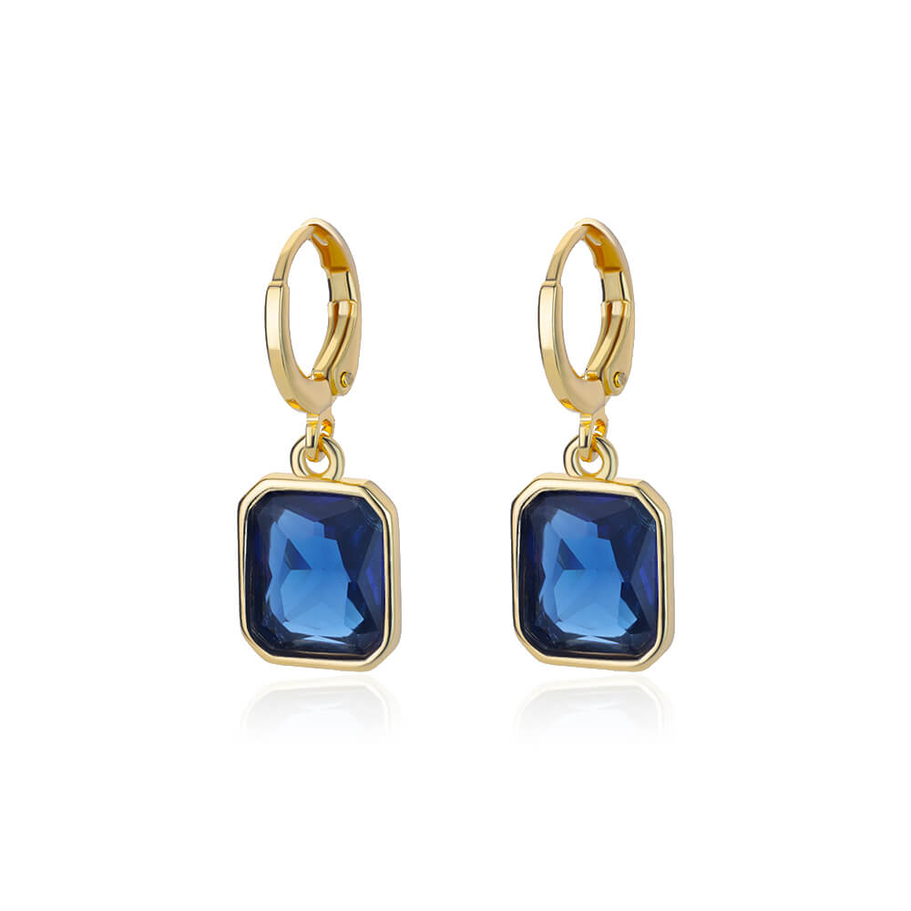 

Colorful Square Zircon Earrings for Women Stainless Steel Gold Color Drop Earrings 2024 Trend Wedding Jewelry pendientes mujer