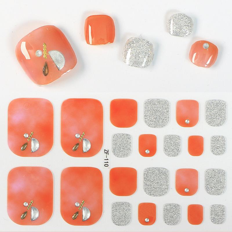 3D Αυτοκόλλητα Νυχιών με Μοτίβο Διαμαντιού: Αδιάβροχο, Μακράς Διάρκειας, Λευκαντικό για Πόδια