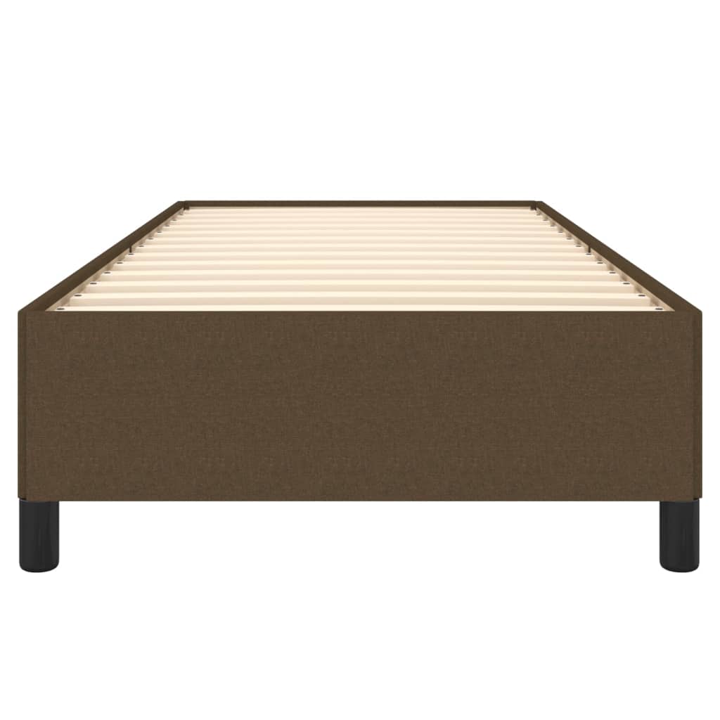 Vidaxl Bed Frame Without Mattress, Dark Brown, 90X200 Cm, Fabric
