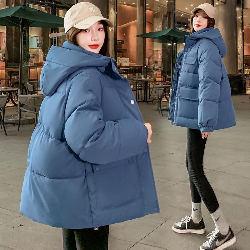 New bread clothes, short down cotton-padded clothes, women's loose autumn and winter coats, thickened cotton-padded jackets.