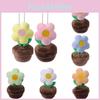 3.9in Small Daisy Potted Plush Doll Bag Pendant Keychain Kids Gift