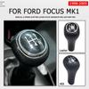 For Ford Focus MK1 1998-2005 5 Speed MT Car Gear Shift Knob Shifter Lever Stick Manual Gear Shifter Leather Pen POMO Spare Parts