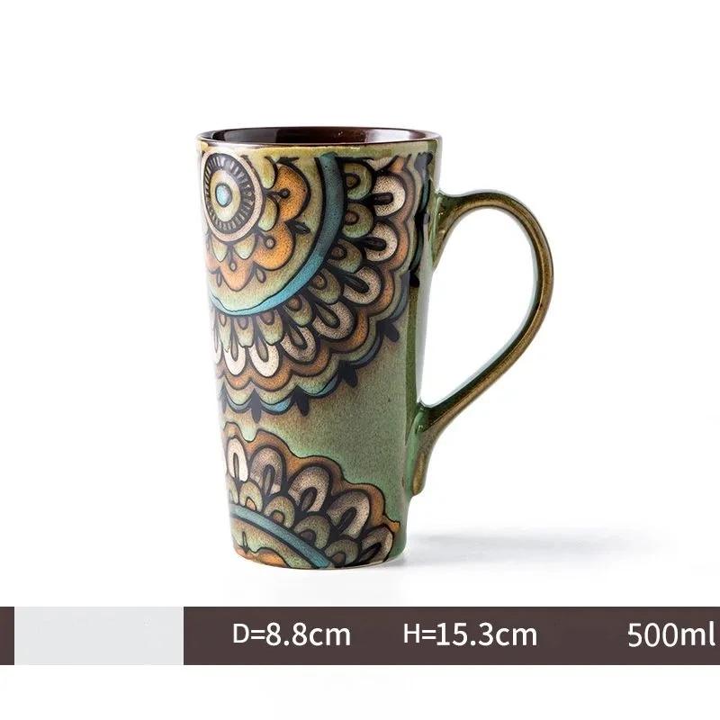 Nordic Style Large Ceramic Mug with Spoon and Lid – Creative & Personalized Coffee Cup