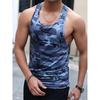 Men's solid color vest sleeveless round neck T-shirt daily sports fitness fashion round neck breathable short-sleeved T-shirt