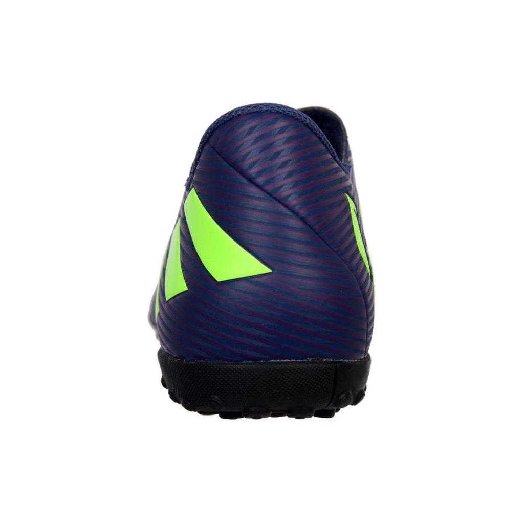 Adidas Messi 19.4 Round Toe Comfortable TF (Rubber Studs) Hard Ground Artificial Grass Soccer Shoes Men Soccer Shoes Purple Green EF1805