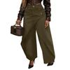 Women's Vintage Slimming High Flared Jeans with Draping Fabric