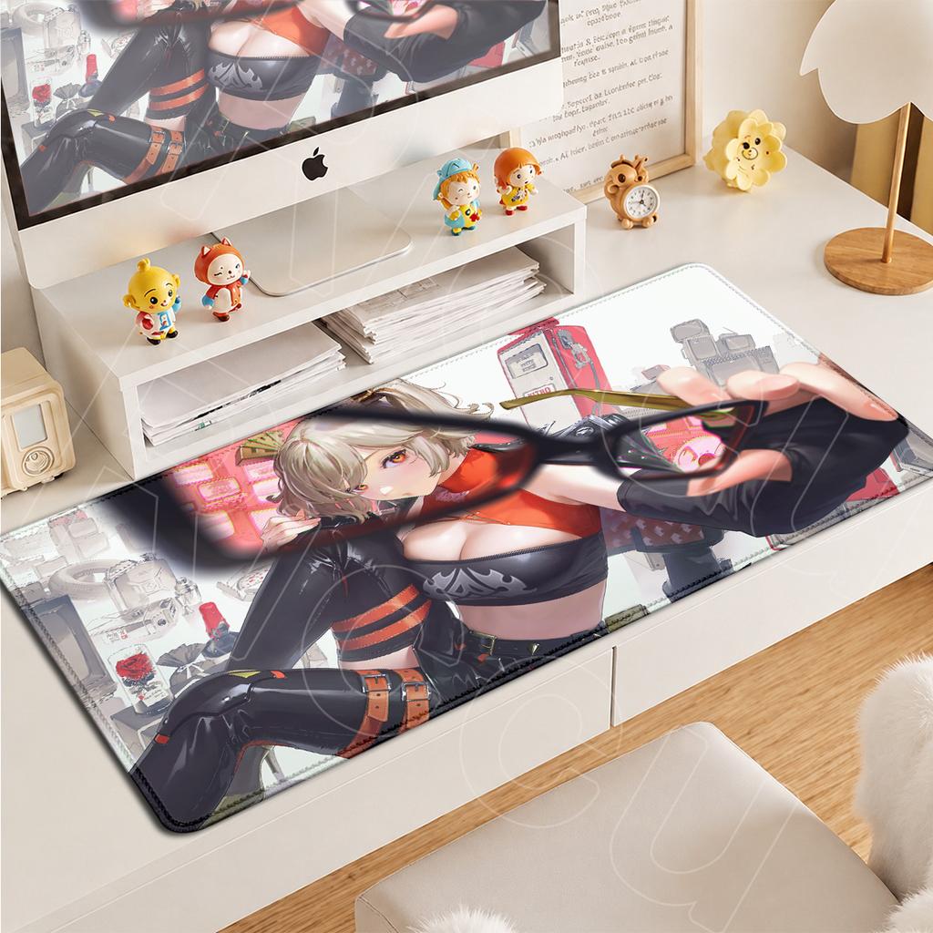 Pc Office Cabinet Hot Game Zenless Zone Zero Large NonSlip Desk Mat Kawaii Zzz Burnice White Mouse Pad Laptop Anime Girl Carpet