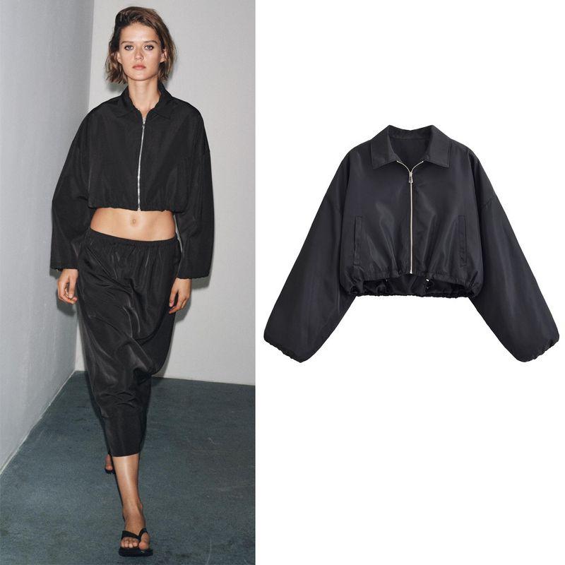 Zbzr New Fall Women's Clothing Fashion Wind Fashion Elegant Lapel Long Sleeve Short Coat 8481065 800