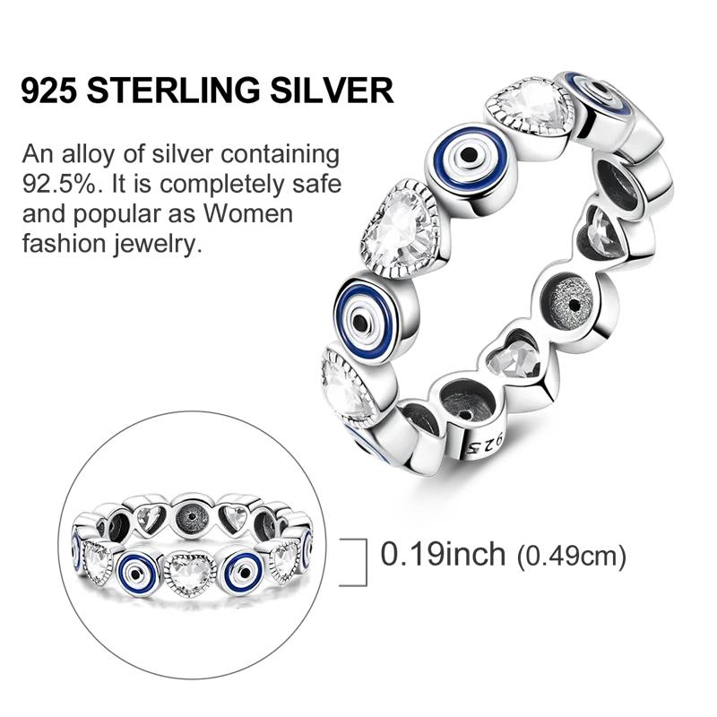 Original 925 Silver Shine Zircon Wedding Ring Simple Ring for Women Love Fashion Stackable Rings Popular Anniversary Jewelry