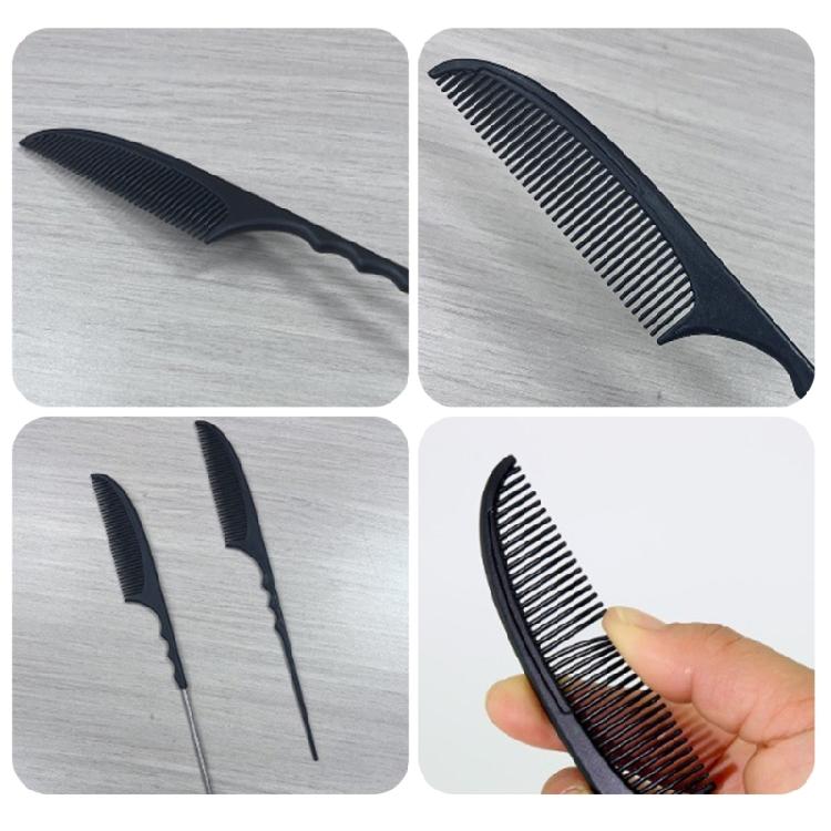 Pin Tail Comb Carbon Fiber Teasing Comb  Hairdressing Combs for Wet and Dry Hair