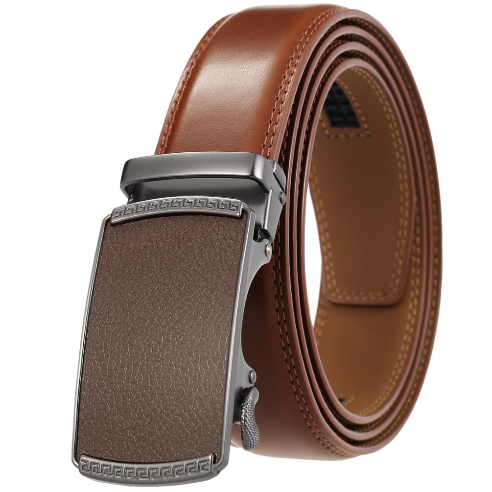 Fashion Casual Business Belt, Two-Layer Automatic Buckle Belt, Belt Belt Ly36-0191-2