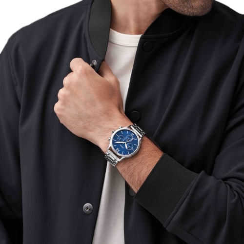 Fossil FENMORE BQ2808 Herrenuhr Silber