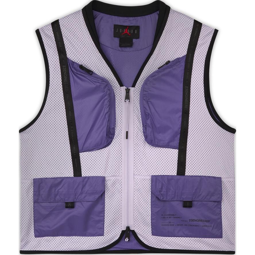 Jordan Contrast Multi-Pocket Mesh Utility Vest Men Vests Pink Purple DM1387-530