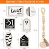 6pcs Eco-friendly Halloween Tiered Tray Decor Set Wooden Desktop Ornaments  Haunted House
