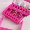 Sturdy Plastic Nail Drill Bit Holder Desktop Organizer with Multi Slot Design for Nail Art Tools Storage