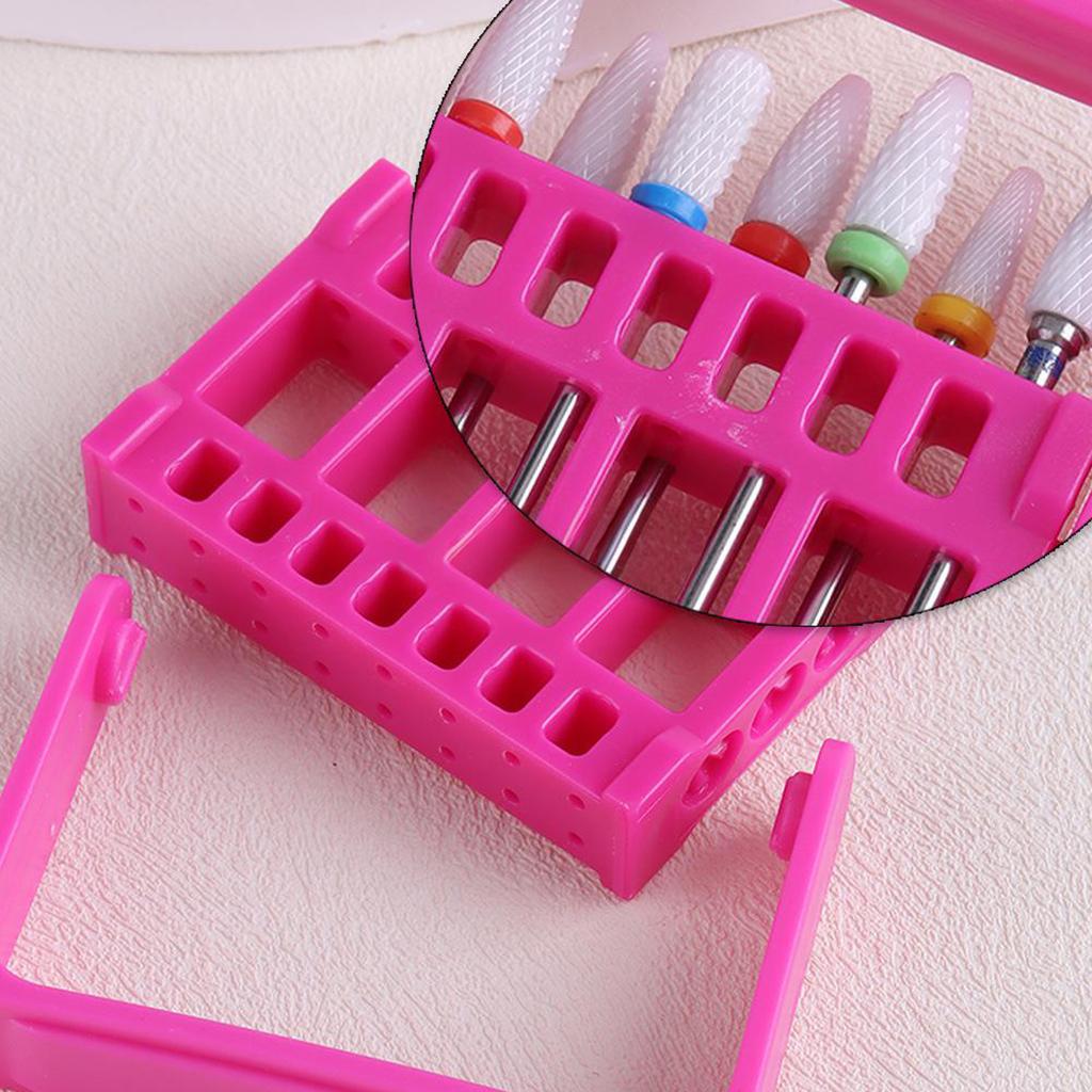 Robuster Kunststoff Nagelbohrerhalter Desktop-Organizer mit Multi-Schlitz-Design zur Aufbewahrung von Nailart-Werkzeugen